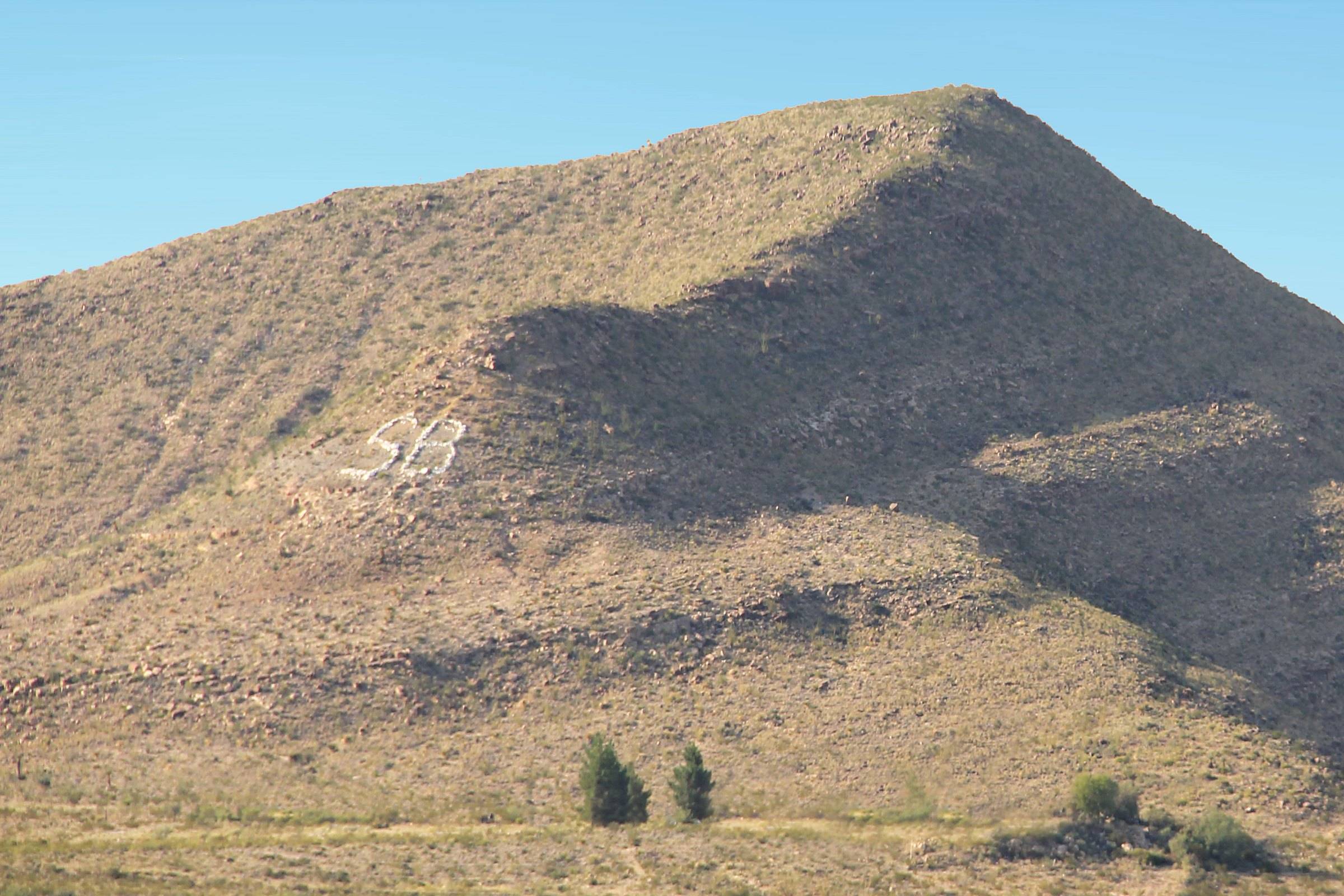 Sierra Blanca Mountain at the edge of the town of Sierra Blanca, Texas